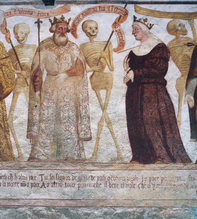 Morte con il re e la regina (dettaglio) da Simone II Baschenis