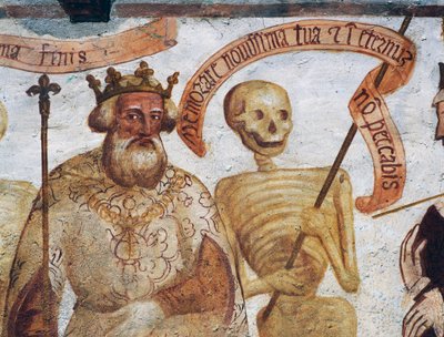 La morte con il re (dettaglio) da Simone II Baschenis