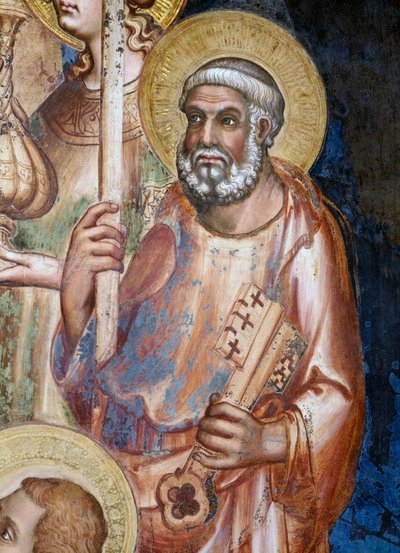 Maestà (dettaglio di San Pietro, 1315) da Simone Martini