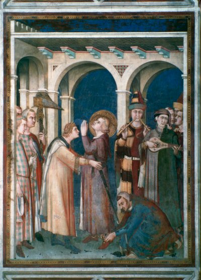San Martino viene nominato cavaliere, 1312-1317 da Simone Martini