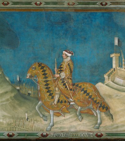 The condottiere Guidoriccio da Fogliano on horseback (fresco) da Simone Martini
