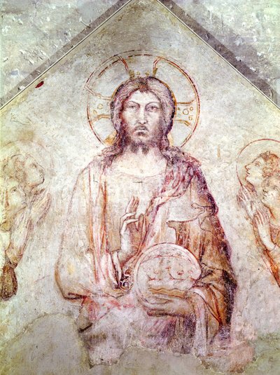 Timpano che raffigura il Salvatore che benedice, 1341 (dettaglio) da Simone Martini