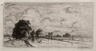 Paesaggio allagato con alberi da Sion Longley Wenban
