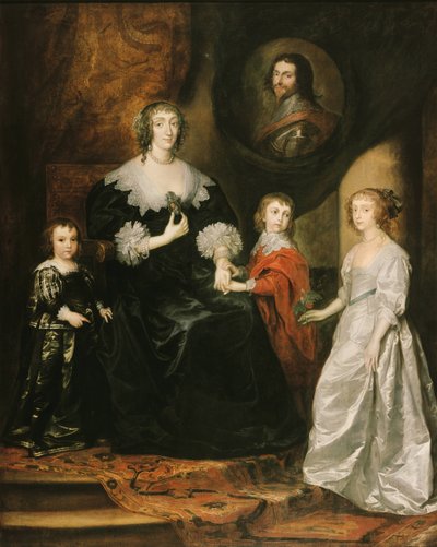 Ritratto della vedova del Duca di Buckingham e dei suoi figli, 1633 da Sir Anthony van Dyck