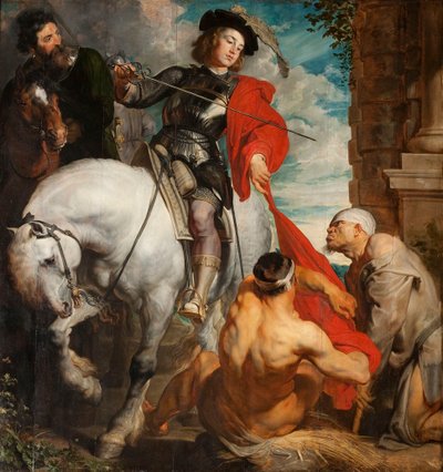 San Martino che condivide il suo mantello da Sir Anthony van Dyck