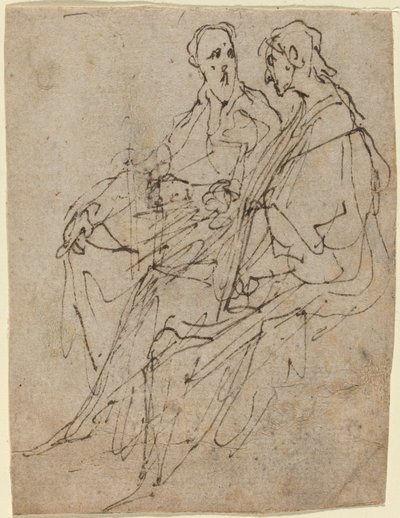Due Figure Maschili Sedute da Sir Anthony van Dyck