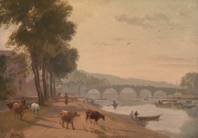 Una vista del ponte di Richmond, sul Tamigi da Sir Augustus Wall Callcott