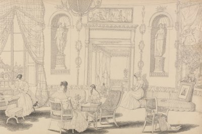 Album di 30 vedute nel Tirolo e in Italia: Boudoir circolare nel Casino Pecori 10 ottobre 1841 da Sir Charles D