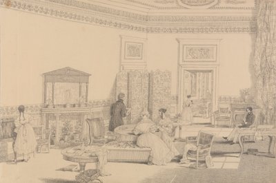 Album di 30 Vedute nel Tirolo e in Italia: Salotto, Casino Pecori 12 ottobre 1841 da Sir Charles D