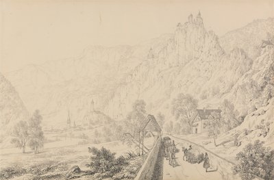 Album di 30 vedute nel Tirolo e in Italia: Le rovine del convento di Seben vicino a Klausen, 27 ottobre 1840 da Sir Charles D