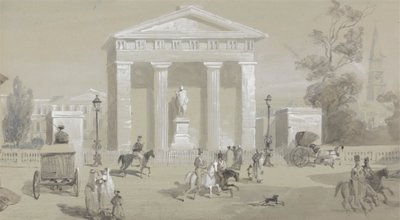Statua del Marchese di Hastings in Tank Square - Calcutta da Sir Charles D