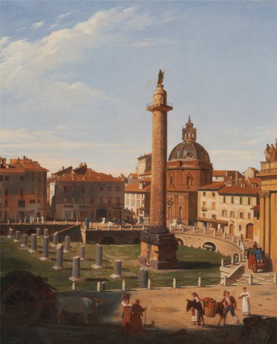 Una vista del Foro di Traiano, Roma da Sir Charles Lock Eastlake
