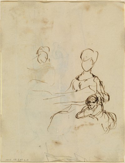 Studio di una madre e un bambino [verso] da Sir David Wilkie