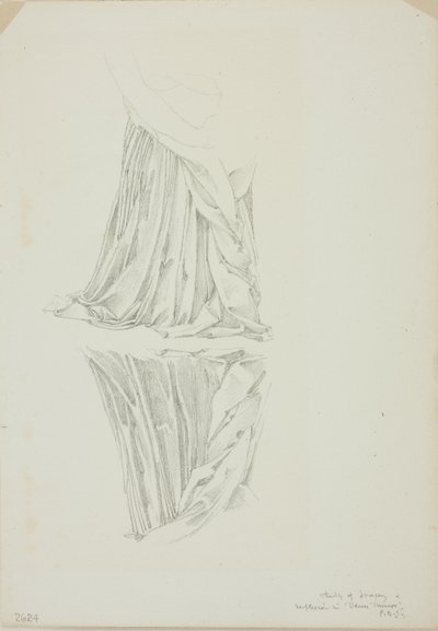 Figura drappeggiata e riflesso, studio per Specchio di Venere da Sir Edward Burne Jones