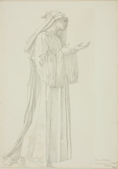 Figura del Pellegrino in Romaunt of the Rose da Sir Edward Burne Jones