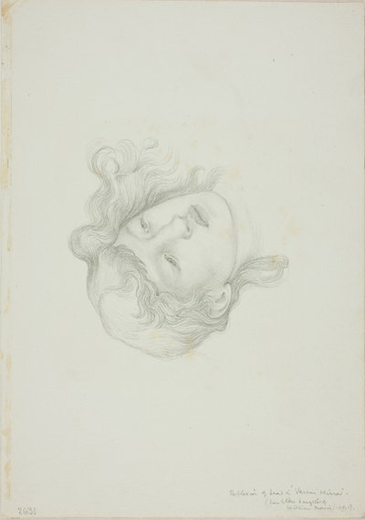 Riflessione della testa, studio per Specchio di Venere da Sir Edward Burne Jones