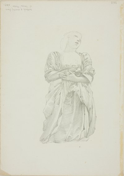 Riflessione di figura femminile inginocchiata, studio per Lo specchio di Venere da Sir Edward Burne Jones