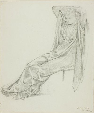Figura Femminile Seduta da Sir Edward Burne Jones