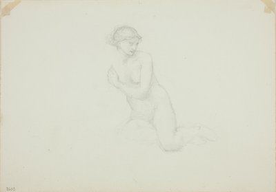 Nudo femminile seduto da Sir Edward Burne Jones