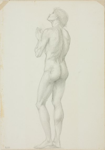 Nudo Maschile in Piedi con Mani Giunte in Preghiera da Sir Edward Burne Jones