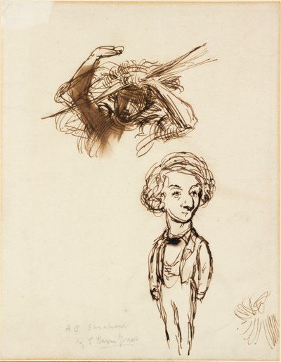 Caricatura di Algernon Charles Swinburne, 1863 da Sir Edward Coley Burne Jones