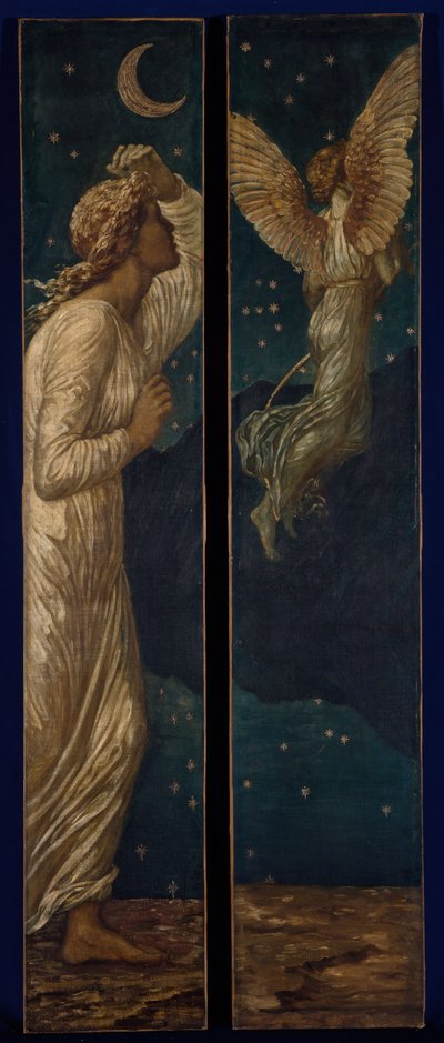 Cupido e Psiche - Murali di Palace Green - Cupido che vola via da Psiche da Sir Edward Coley Burne Jones