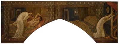 Cupido e Psiche - Murali di Palace Green - Psiche con la lampada guarda il volto di... da Sir Edward Coley Burne Jones