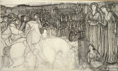 Gualdrada Donati presenta sua figlia a Buondelmonte da Sir Edward Coley Burne Jones