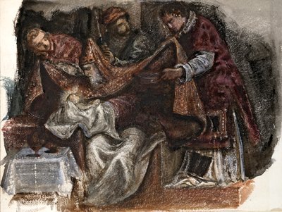 Studio dalla Circoncisione di Tintoretto nella Scuola Grande di San Rocco, 1862 da Sir Edward Coley Burne Jones