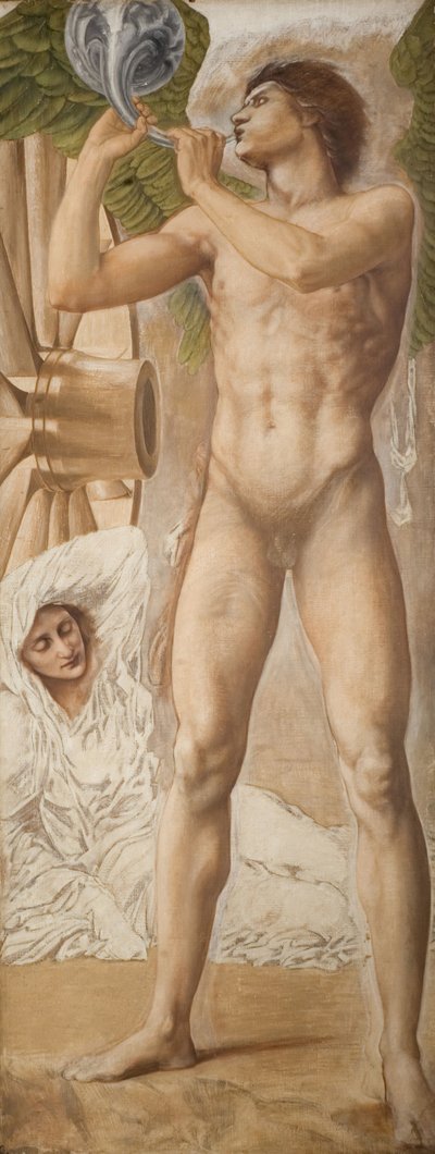 Trittico di Troia - Studio della Fama che rovescia la Fortuna, 1875 da Sir Edward Coley Burne Jones