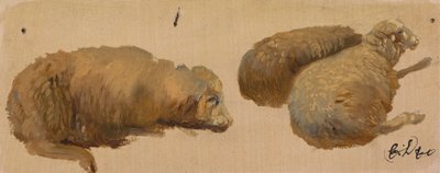 Tre pecore a riposo da Sir Edwin Henry Landseer