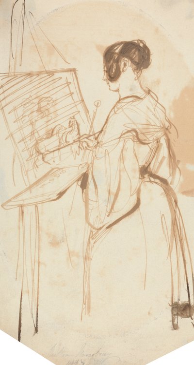 Una Signora che Dipinge da Sir Francis Grant