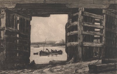 Un arco del vecchio ponte di Battersea da Sir Frank Short