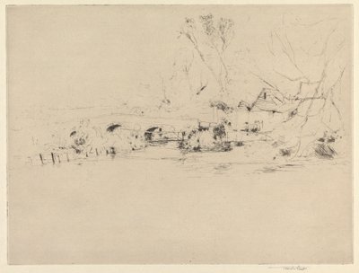 Vecchio mulino sul Wandle, a Mitcham da Sir Frank Short