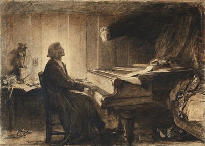 Franz Liszt al Pianoforte, 1904 da Sir Hubert von Herkomer