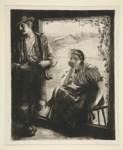 Il primo litigio da Sir Hubert von Herkomer