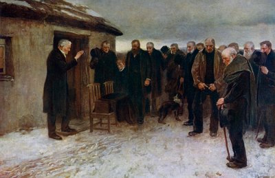 Un funerale nelle Highlands, 1882 da James Guthrie