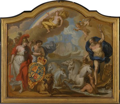 Allegoria del potere della Gran Bretagna sul mare, disegno per un pannello decorativo per la carrozza cerimoniale di Giorgio I da Sir James Thornhill