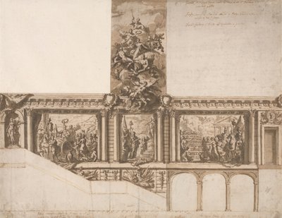 Progetto per Soffitto, Pareti e Scala da Sir James Thornhill