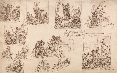 Mosè e il serpente di bronzo - Progetto per la cappella al castello di Dunster da Sir James Thornhill