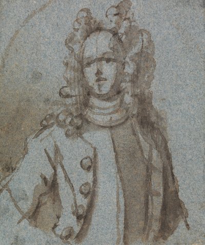 Ritratto di un uomo con una parrucca a fondo pieno da Sir James Thornhill