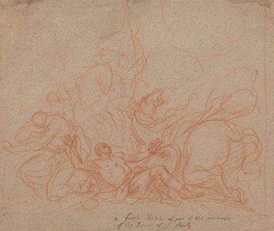 Schizzo per "La conversione di San Paolo" per la cupola della Cattedrale di San Paolo da Sir James Thornhill