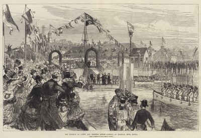 Il marchese di Lorne e la principessa Louise sbarcano a Halifax, Nuova Scozia da Sir John Charles Robinson