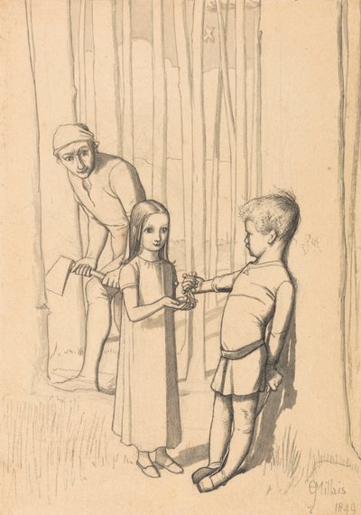 Studio per La figlia del boscaiolo da Sir John Everett Millais