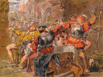 Lasciami il Canakin Clink, c1875 da Sir John Gilbert