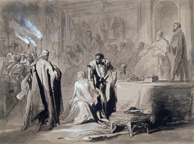 Otello e Desdemona davanti al Senato, 1847 da Sir John Gilbert