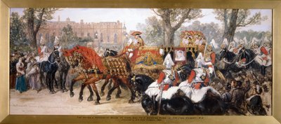 Processione reale della carrozza del Principe e della Principessa del Galles, Londra, 1884 da Sir John Gilbert