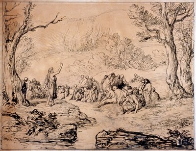 San Giovanni predica nel deserto da Sir John Gilbert