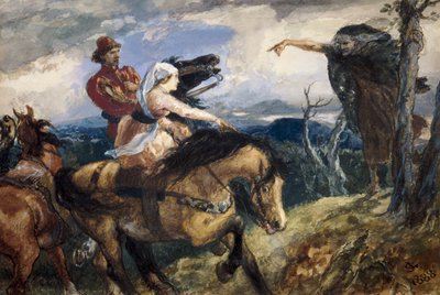 La strega - uno studio, 1888 da Sir John Gilbert