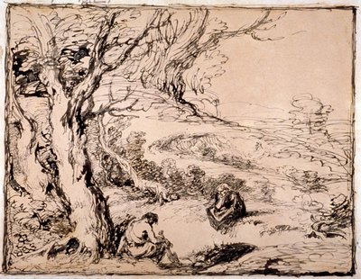 Timon e Apemantus, 1883 da Sir John Gilbert